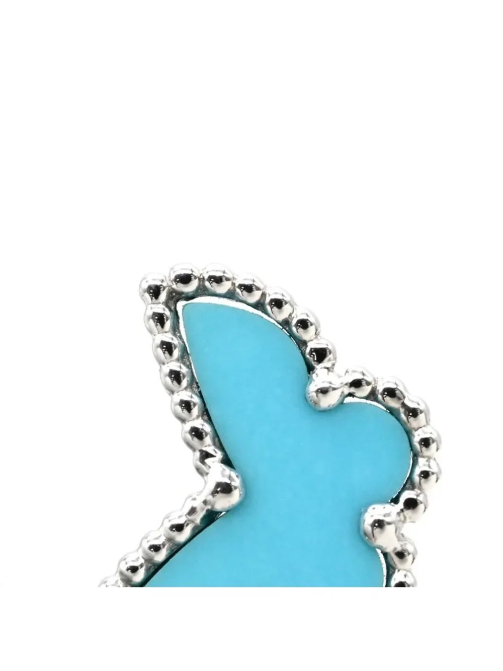 Van Cleef & Arpels Necklace Sweet Alhambra Papillon Blue White Gold 18k WG